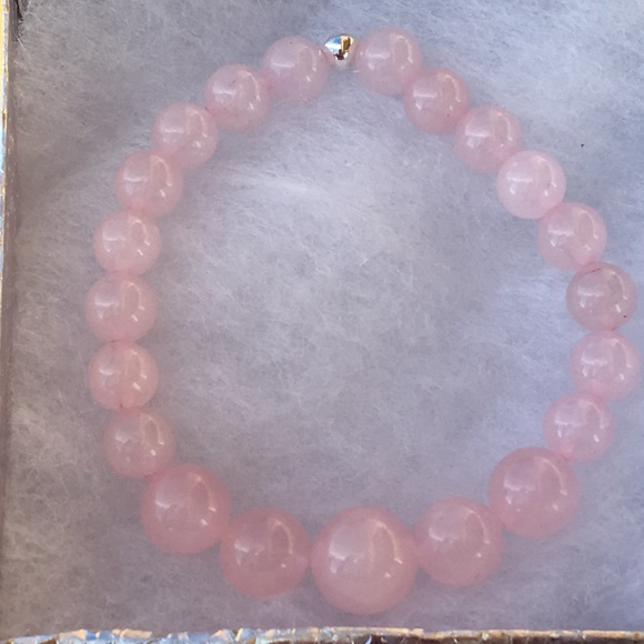 PeaceFrog Jewelry - Pink Rose Quartz Graduated Bracelet